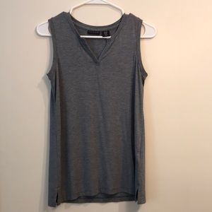 Tahari XS Navy Striped Sleeveless Top NWOT